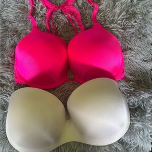 Elegant Pink and White Women's Bra bundle